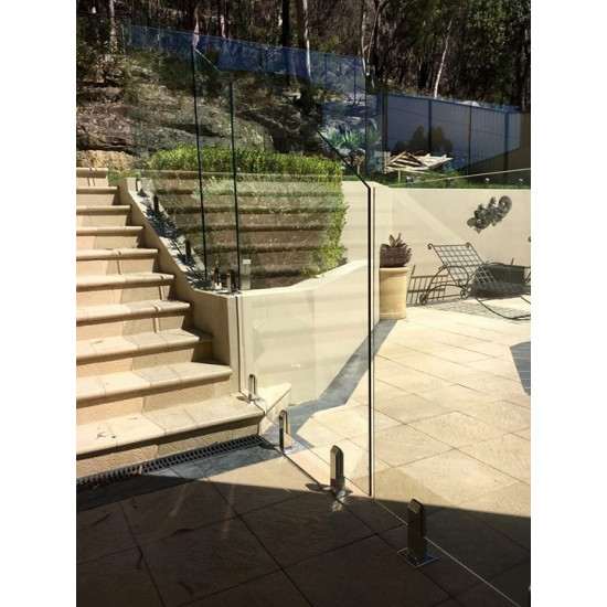 BOWSEN Heavy Duty 316 Stainless Steel Glass Clamp Pool Fence Balustrade Railing Post Clamps for Balcony/Garden Deck Handrail, polished