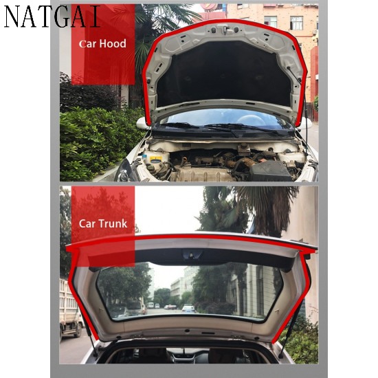 NATGAI B-shape Car Door Rubber Seals Strip for Door Window 6Meters / 20FT