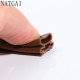 NATGAI Self adhesive door sealing rubber sealing tube brown 20FT